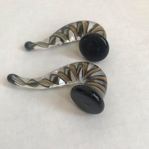 Glass plug earrings